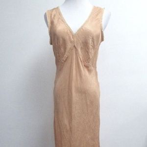 DAY BIRGER ET MIKKELSEN peach pink silk slip midi Dress M 42